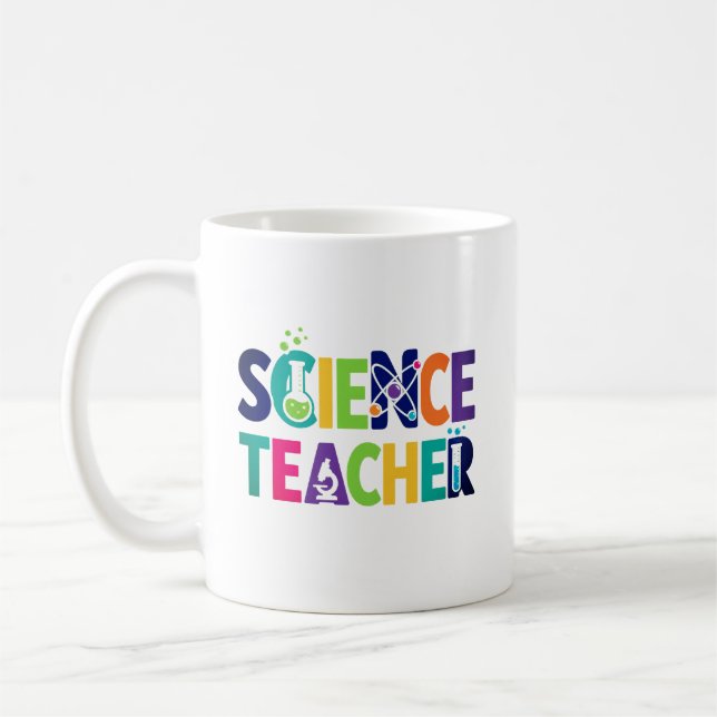 Mug Cadeau d'appréciation pour professeur de sciences (Gauche)