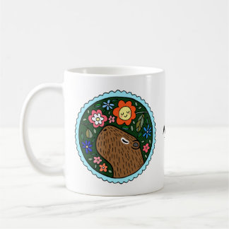 Mug Cadeau d'art Capybara Cute Personnalisé avec le no