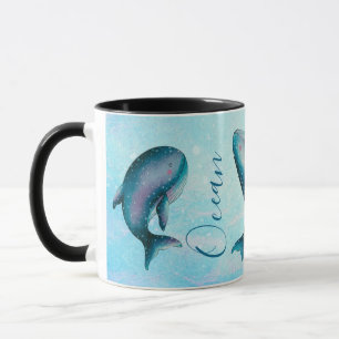 Mug Cadeau d'art de baleine pour les amoureux de la me