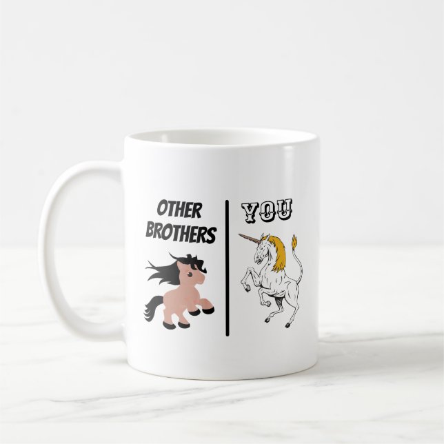 Mug Cadeau d'autres frères, cadeau de frère drôle, (Gauche)
