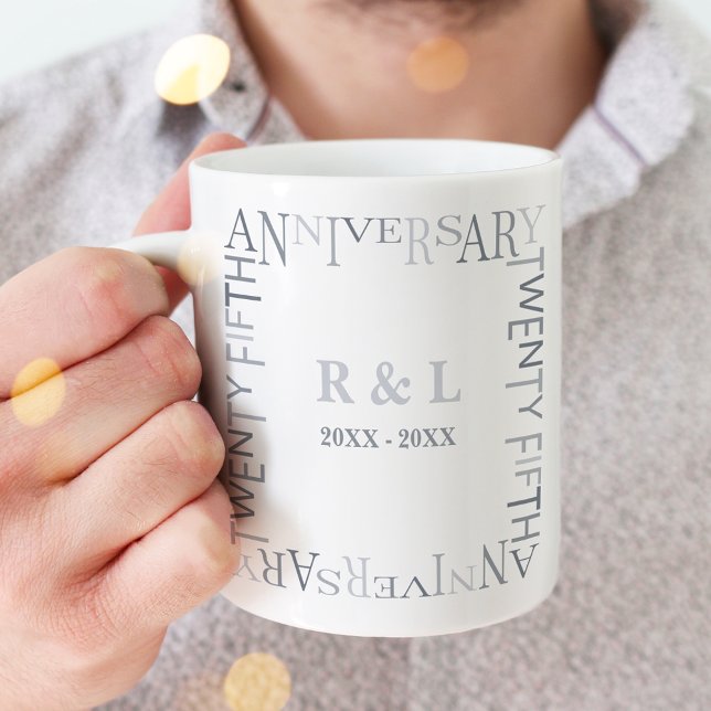 Mug Cadeau de 25e anniversaire de mariage (Créateur téléchargé)