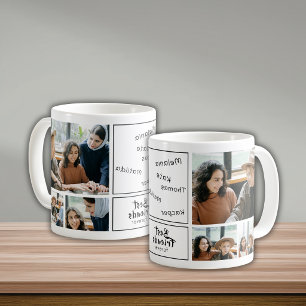 Mug Cadeau de 6 photos en collage pour les meilleures 