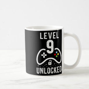 Mug Cadeau de 9e anniversaire de jeu vidéo Niveau 9 dé