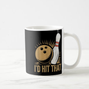 Mug Cadeau de bowling mignon et drôle _ Je frapperais