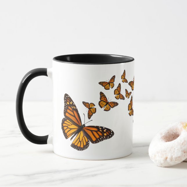 Mug Cadeau de bureau de thé de café de papillon de (Avec donut)