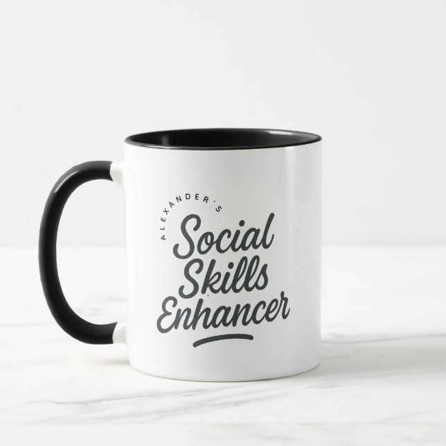 Mug Cadeau de café personnalisé pour améliorer les com (Gauche)