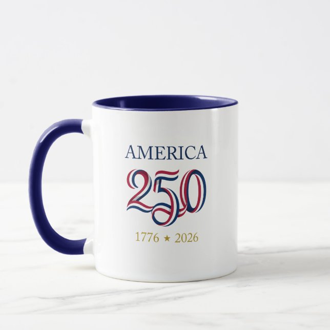 Mug Cadeau de célébration du 250e anniversaire de l'Am (Gauche)