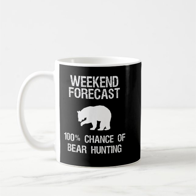 Mug Cadeau de chasse à l'ours - Amusant Chasseur Weeke (Gauche)