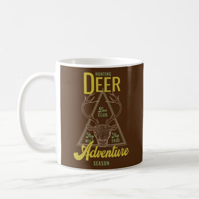 Mug Cadeau de chasse aux cerfs pour les chasseurs de c (Gauche)
