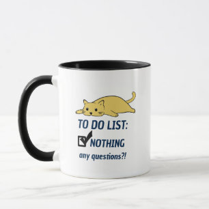 Mug cadeau de chat, à faire Liste rien café de cha