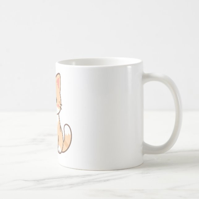 Mug Cadeau de chat mignon personnalisé – Minimisation  (Droite)