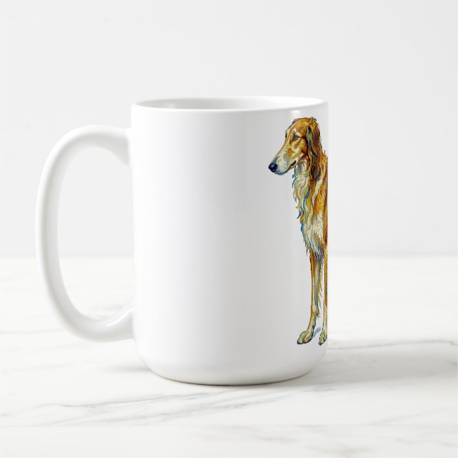 Mug Cadeau de chien Saluki de couleur vibrante et colo (Gauche)