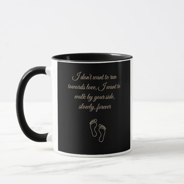 Mug Cadeau de citation d'amour lent pour couples (Gauche)