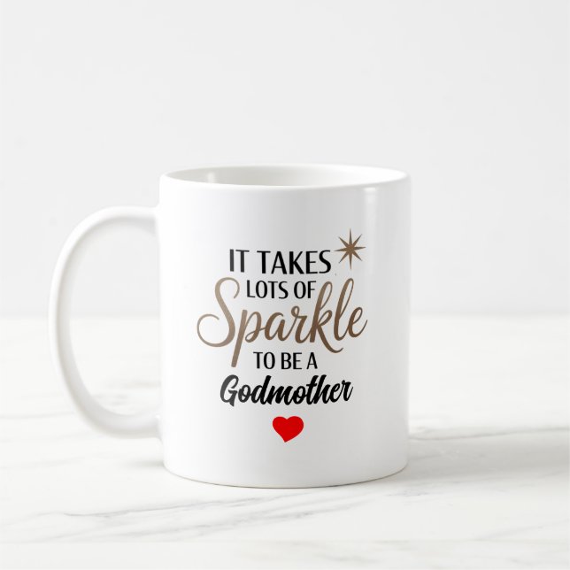 Mug ✨ Cadeau de citation étincelante pour marraine (Gauche)