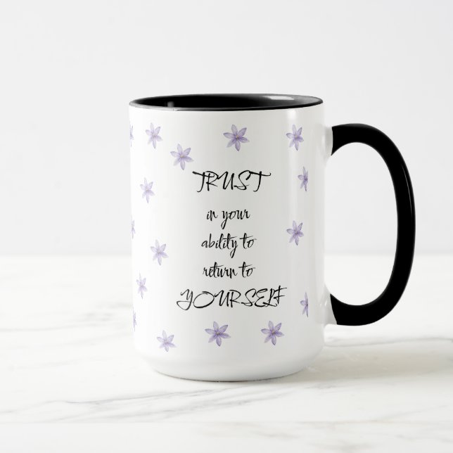Mug Cadeau de citation florale positive pour elle lui  (Droite)