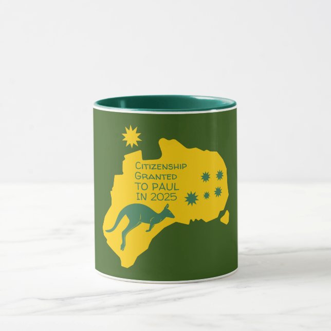 Mug Cadeau de citoyenneté australienne | Citoyenneté a (Centre)