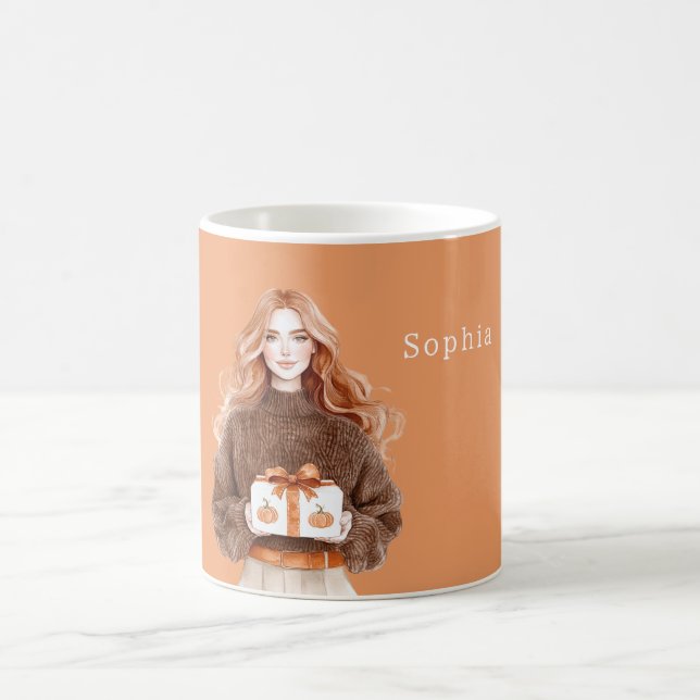 Mug Cadeau de citrouilles à pompes en ours en peluche  (Centre)