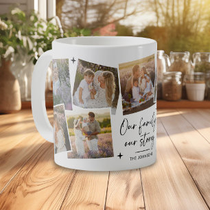 Mug Cadeau de collage photo de famille 'Notre Histoire