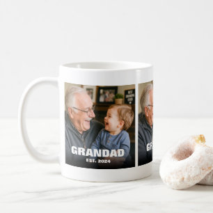 Mug Cadeau de collage photo typographique pour grand-p