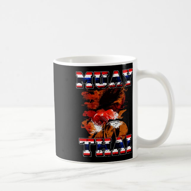 Mug Cadeau de combattant de boxe thaïlandaise Thaïland (Droite)