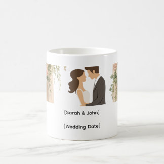 Mug Cadeau de Couple Mariés Fleuris