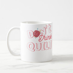 Mug Cadeau De Couture 'Ne Buvez Pas Et Couvrez'
