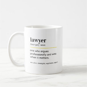Mug Cadeau de définition d'avocat drôle