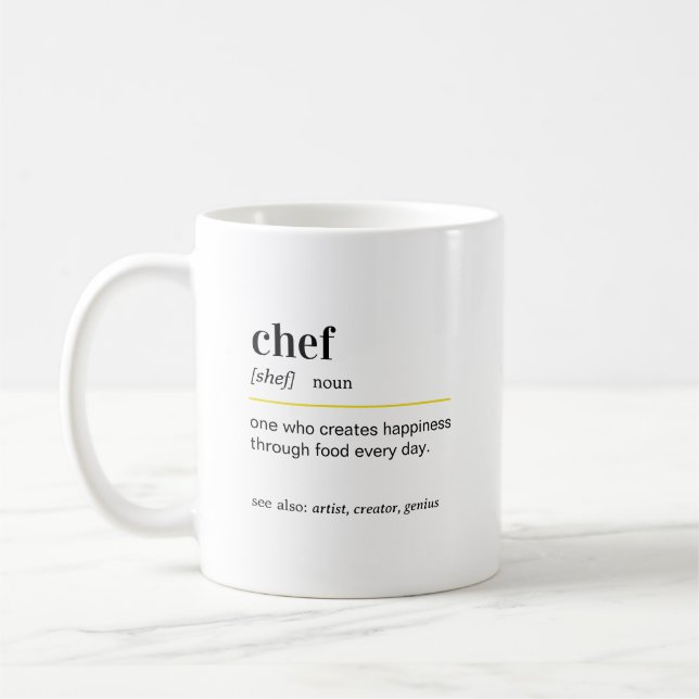 Mug Cadeau de définition de chef drôle (Gauche)