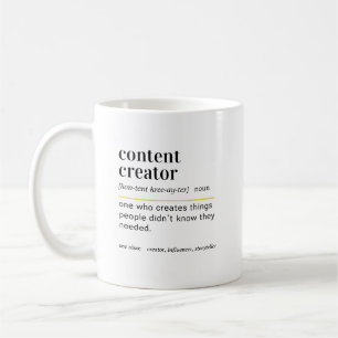 Mug Cadeau de définition de créateur de contenu drôle