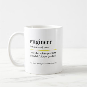 Mug Cadeau de définition d'ingénieur drôle