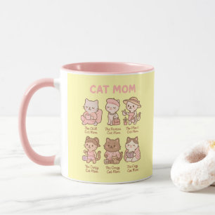 Mug Cadeau de dessin animé de maman chat mignon pour m