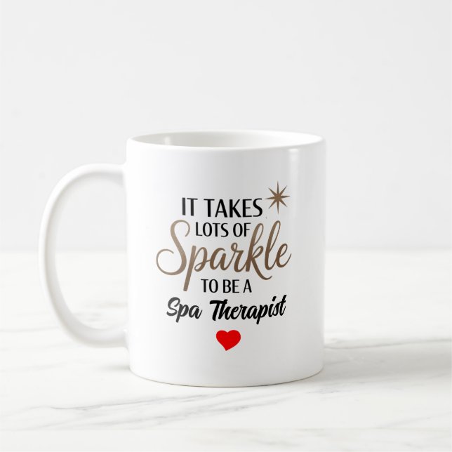 Mug ✨ cadeau de devis Sparkle pour le thérapeute Spa (Gauche)