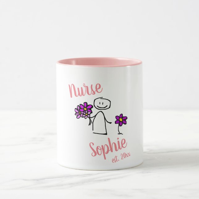 Mug Cadeau De Diplôme Pour Infirmière Personnalisée Aj (Centre)