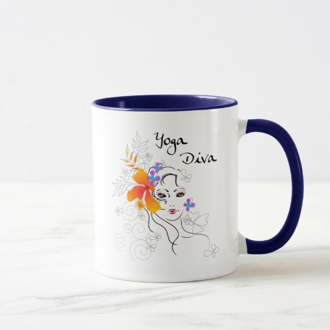 Mug Cadeau de diva de yoga (Droite)