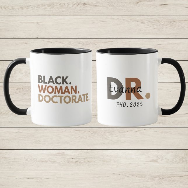 Mug Cadeau de doctorat femme noire, Cadeau de médecin  (Créateur téléchargé)