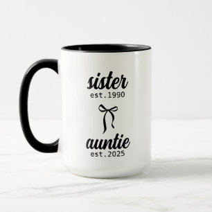Mug Cadeau de Faire-part de grossesse pour une soeur a