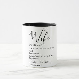 Mug Cadeau de femme romantique moderne avec texte