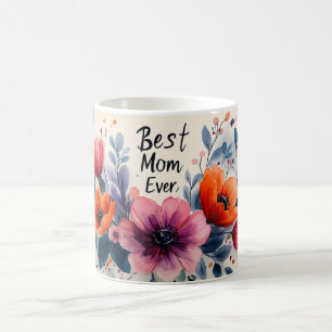Mug Cadeau de fête des mères élégant aquarelle Meilleu