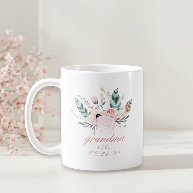 Mug Cadeau de fête des mères floral Boho pour grand-mè (Créateur téléchargé)