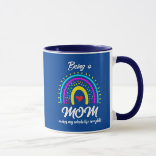 MUG CADEAU DE FETE DES MERES MAMAN ARC-EN-CIEL TENDANC