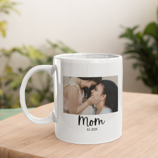 Mug Cadeau de fête des mères photo blanche Maman