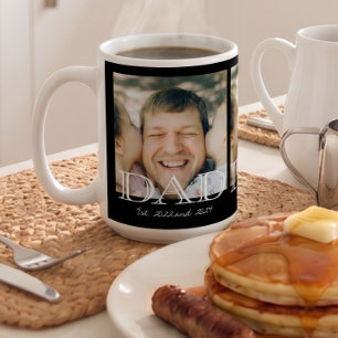 Mug Cadeau de fête des pères minimaliste photo du papa