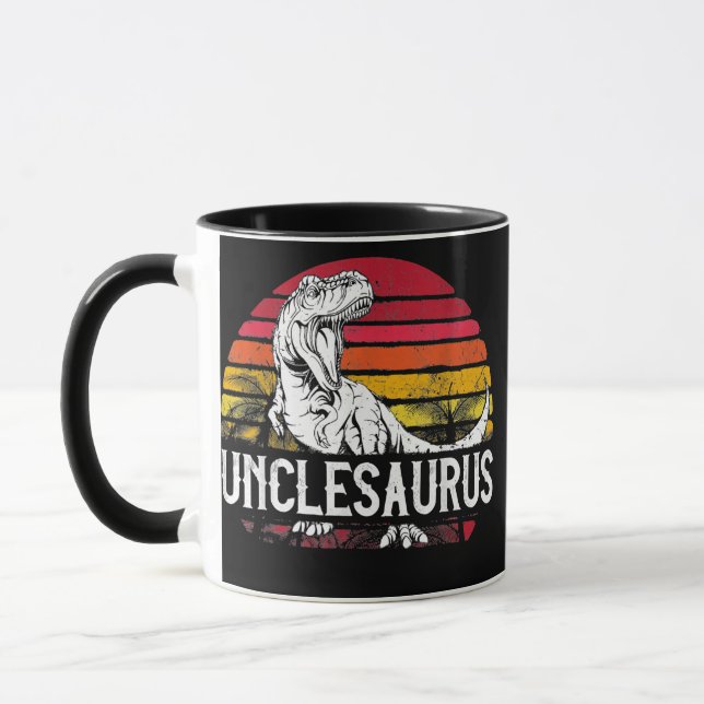 Mug Cadeau De fête des pères Pour Hommes Unclesaurus O (Gauche)