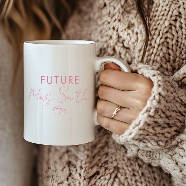 Mug Cadeau de fiançailles personnalisé future Mme (Créateur téléchargé)