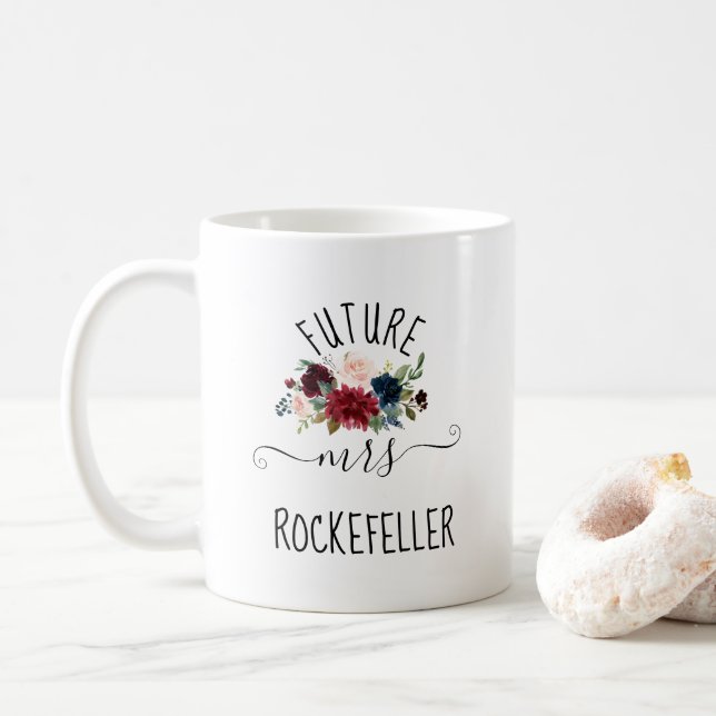Mug Cadeau de fiançailles personnalisé pour future Mme (Avec donut)