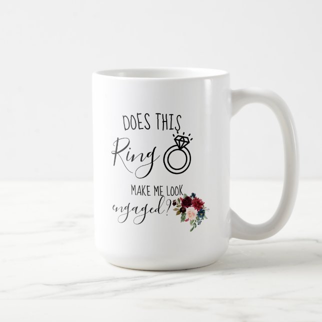 Mug Cadeau de fiançailles personnalisé pour la future  (Droite)