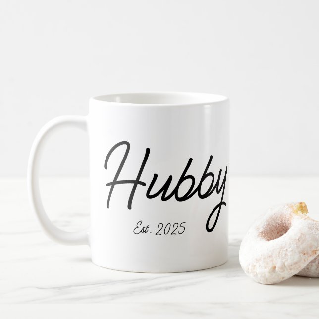 Mug Cadeau de fiançailles personnalisé pour lui le mar (Avec donut)
