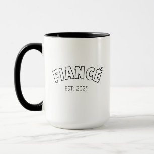 Mug Cadeau de fiançailles pour couple fiancé et fiancé