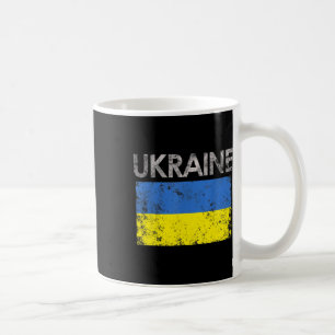 Mug Cadeau de fierté de drapeau ukrainien vintage Ukra