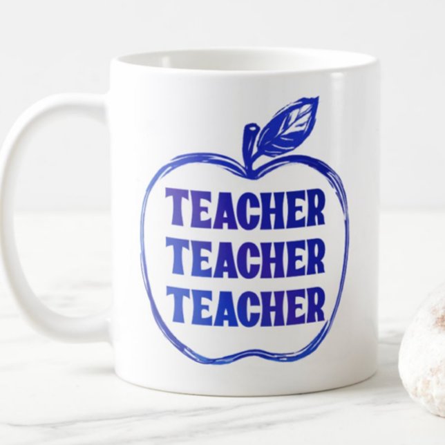 Mug Cadeau de fierté de professeur de pomme de couleur (Créateur téléchargé)